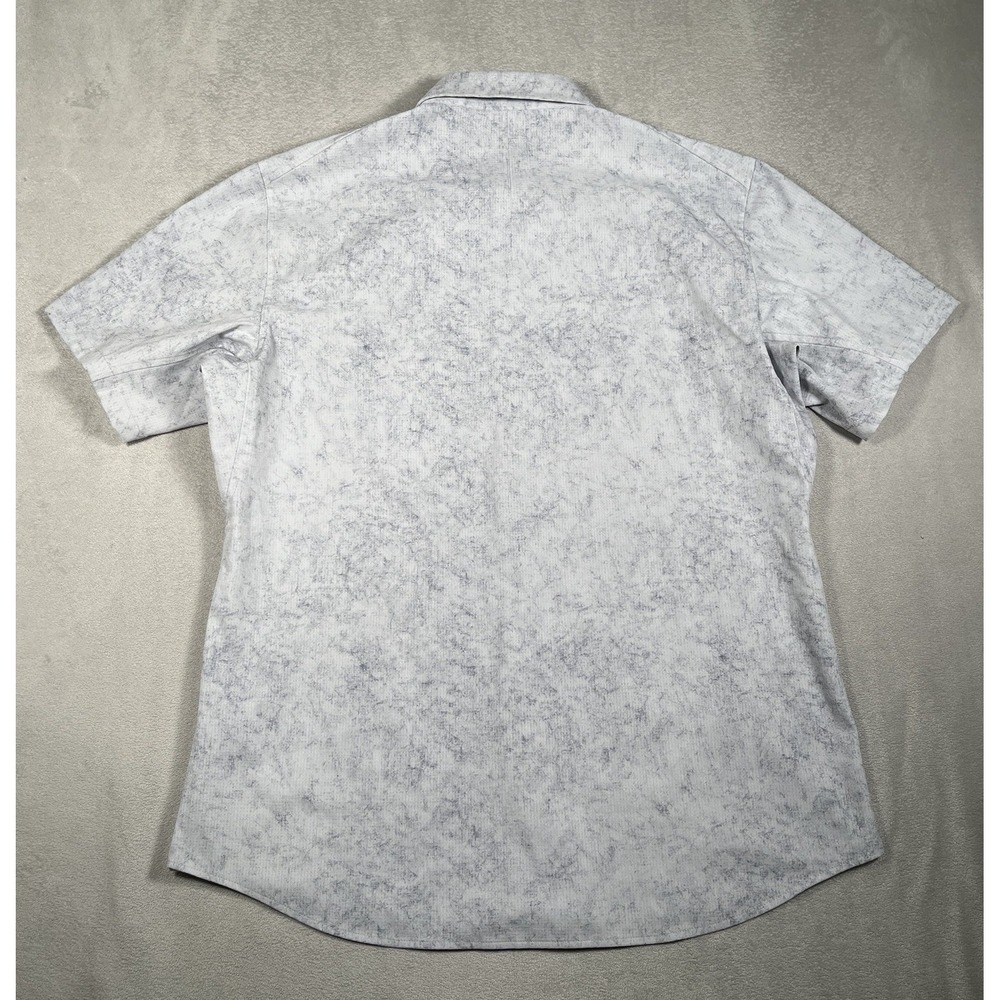 Lululemon Shirt Mens Medium L Gray Airing Easy Short Sleeve Vented Stretch Shirt - Picture 3 of 7